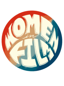 Round sticker with text Women in Film