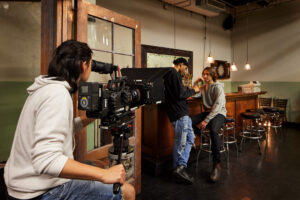 SVA Students filming in our bar set.