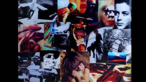 Promotional image for Jean-Luc Godard’s last short film Scenarios: a colorful, vivid collage. 